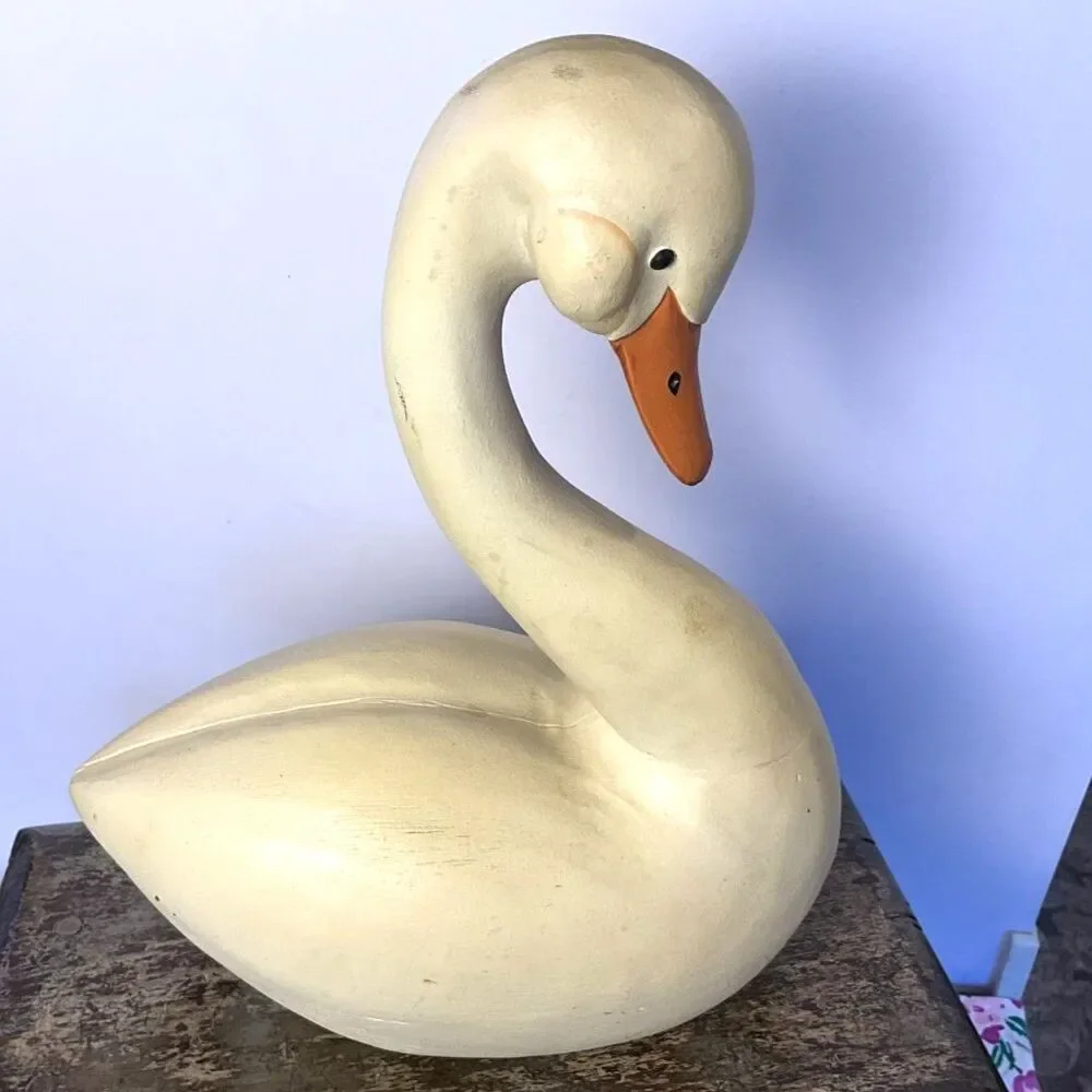 Ike & Sherry Spillman hand carved swan signed and numbered vintage must see